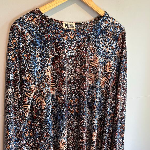 Show Me Your Mumu Multi-Color Long Sleeve Tunic Top - size XL - Picture 2 of 5